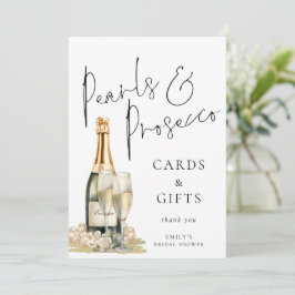 Parels Prosecco Kaarten Cadeaubordje Vrijgezellenf