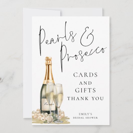 Parels Prosecco Kaarten en geschenken teken Kaart (Voorkant)