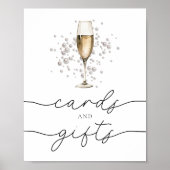 Parels & Prosecco Kaarten & Geschenken Vrijgezelle Poster (Voorkant)