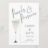 Parels Prosecco Kaarten Geschenken Vrijgezellenfee (Voorkant)