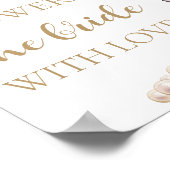 Parels Prosecco Laten we de bruid met liefde douch Poster (Hoek)