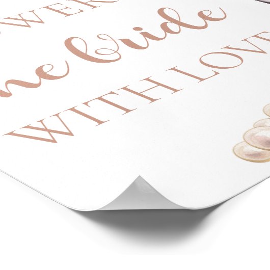 Parels Prosecco Laten we de bruid met liefde douch Poster (Hoek)