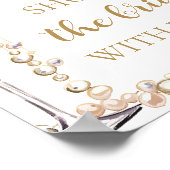 Parels Prosecco Laten we de bruid met liefde douch Poster (Hoek)