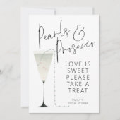 Parels Prosecco Liefde is Sweet Vrijgezellenfeest Kaart (Voorkant)