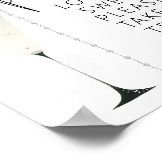 Parels Prosecco Liefde is zoet Vrijgezellenfeest Poster (Hoek)