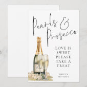 Parels Prosecco Love is Sweet Take Treat Teken kaa Kaart (Voorkant / Achterkant)
