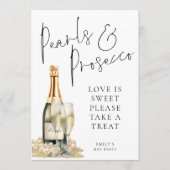 Parels Prosecco Love is Sweet Take Treat Teken kaa Kaart (Voorkant)