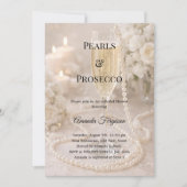 Parels Prosecco luxe Bruidsmeisjesborrel Kaart (Voorkant)