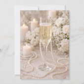 Parels Prosecco luxe Bruidsmeisjesborrel Kaart (Achterkant)