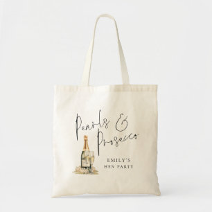 Parels Prosecco Maid of Honor Naam Hen Party Tote Bag