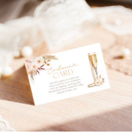 Parels & Prosecco met Floral Custom Vrijgezellenfe Informatiekaartje