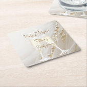 Parels & Prosecco Modern Elegant Kartonnen Onderzetters (Schuin)