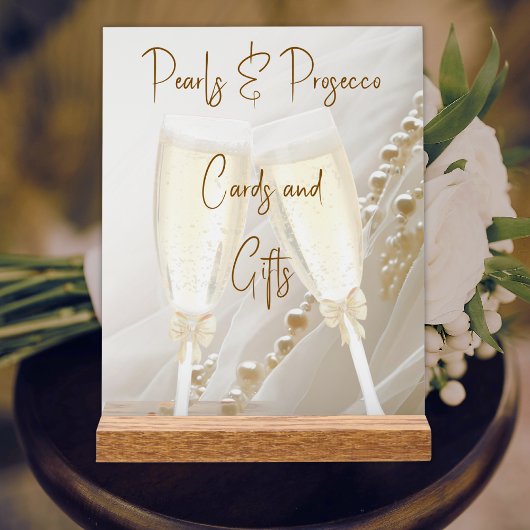 Parels & Prosecco Modern Elegant Vrijgezellenfeest Acryl Bord