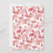 Parels & Prosecco Modern Roze Bloemen Vrijgezellen Kaart (Achterkant)