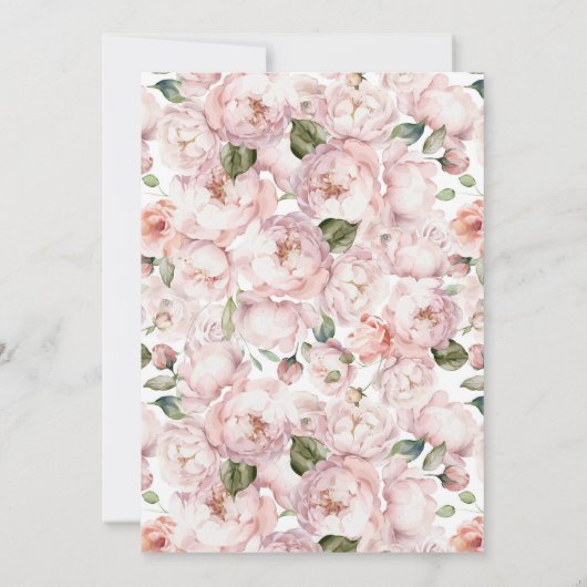 Parels & Prosecco Modern Roze Bloemen Vrijgezellen Kaart (Achterkant)