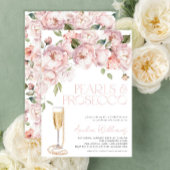 Parels & Prosecco Modern Roze Bloemen Vrijgezellen Kaart