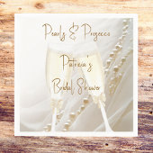 Parels & Prosecco Moderne Elegante Bruidsmeisjesbo Servet