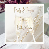 Parels & Prosecco Moderne Elegante Bruidsmeisjesbo Servet