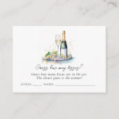 Parels & Prosecco "Raad eens hoeveel kussen?" brui Informatiekaartje (Voorkant)