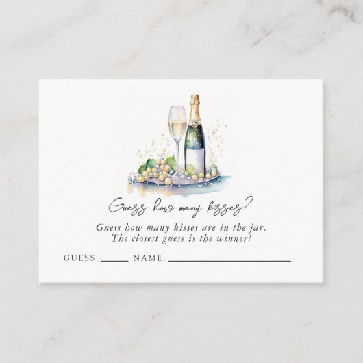 Parels & Prosecco "Raad eens hoeveel kussen?" brui Informatiekaartje (Voorkant)