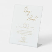 Parels & Prosecco Ring Hunt Vrijgezellenfeest Cust Reclamebord Met Voetstuk (Voorkant)