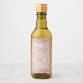 Parels & Prosecco Roos Goud Vrijgezellenfeest Favo Wijn Etiket (Voorkant)