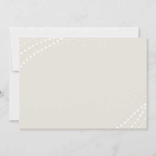 Parels Prosecco Roze Bubble Ecru Vrijgezellenfeest Kaart (Achterkant)