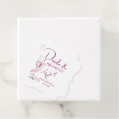 Parels & Prosecco Roze Champagne Bruiloft Bedankjes Labels (In situ)