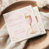 Parels Prosecco Roze Goud Bruidsdiner Servet