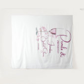 Parels Prosecco Roze Modern Vrijgezellenfeest Acht Wandkleed (Voorkant (horizontaal))