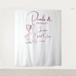 Parels Prosecco Roze Modern Vrijgezellenfeest Acht Wandkleed