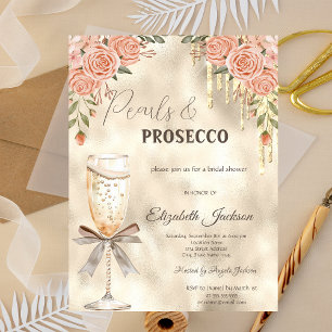 Parels Prosecco Strik Glitter Dalen Boho Rozen Kaart