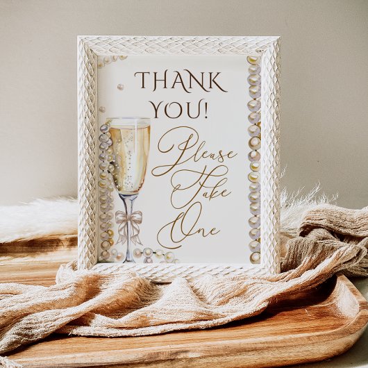 Parels & Prosecco thema gunstteken Poster