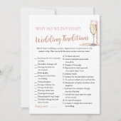 Parels & Prosecco Trouwtradities Bruidsspel Kaart (Voorkant)