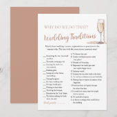 Parels & Prosecco Trouwtradities Bruidsspel Kaart (Voorkant / Achterkant)