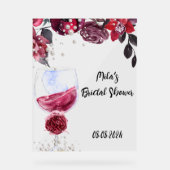 Parels & Prosecco vrijgezellenfeest acryl teken Acryl Bord (Voorkant)