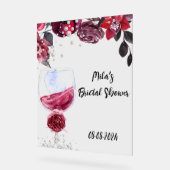 Parels & Prosecco vrijgezellenfeest acryl teken Acryl Bord (Hoek)