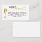 Parels & Prosecco Vrijgezellenfeest Display Douche Informatiekaartje (Voorkant / Achterkant)