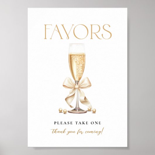 Parels & Prosecco Vrijgezellenfeest Favorieten Sig Poster (Voorkant)