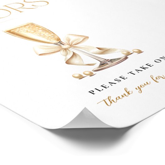 Parels & Prosecco Vrijgezellenfeest Favorieten Sig Poster (Hoek)