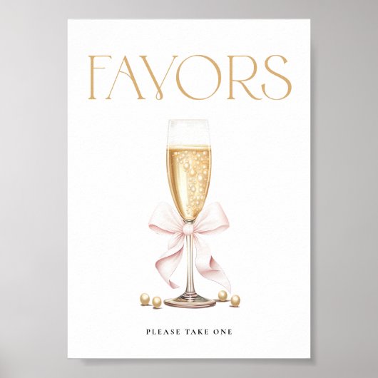 Parels & Prosecco Vrijgezellenfeest Favorieten Sig Poster (Voorkant)