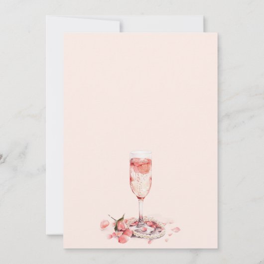 Parels & Prosecco Vrijgezellenfeest Kaart (Achterkant)