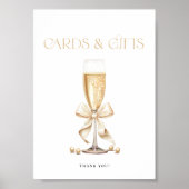 Parels & Prosecco Vrijgezellenfeest Kaarten Sign Poster (Voorkant)