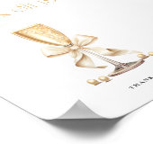 Parels & Prosecco Vrijgezellenfeest Kaarten Sign Poster (Hoek)