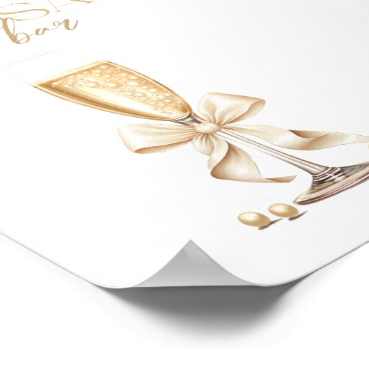 Parels & Prosecco Vrijgezellenfeest Mimosa Bar Poster (Hoek)