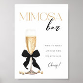 Parels & Prosecco Vrijgezellenfeest Mimosa Bar Poster (Voorkant)