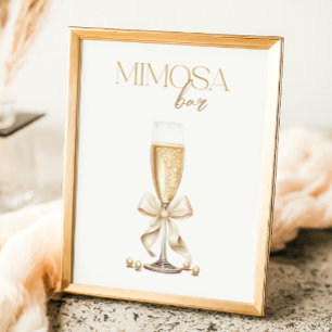 Parels & Prosecco Vrijgezellenfeest Mimosa Bar Poster