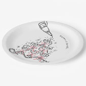 Parels & Prosecco Vrijgezellenfeest Papier Borden Papieren Bordje (Gekanteld)