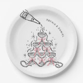 Parels & Prosecco Vrijgezellenfeest Papier Borden Papieren Bordje (Voorkant)