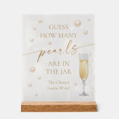 Parels Prosecco Vrijgezellenfeest Raad eens hoevee Acryl Bord